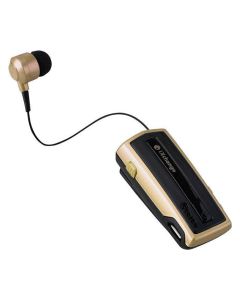 iXchange UA-28SE Mini Retractable Wireless Bluetooth Headset with Vibration - Gold