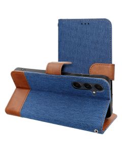 Jeans Book Case Θήκη Πορτοφόλι με Stand - Blue (Xiaomi Redmi Note 14 Pro 4G)