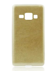 Forcell Leather Pattern Jelly Case Gold (Samsung Galaxy J1)