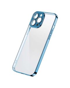 Joyroom JR-BP907 Chery Mirror Electroplated Hard Back Cover - Θήκη Πλαστική Clear / Royal Blue (iPhone 13)