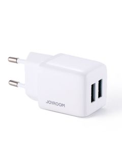 Joyroom L-2A121 2-Port Network Charger 12 W 2.4 A Διπλός Φορτιστής  USB-Α - White