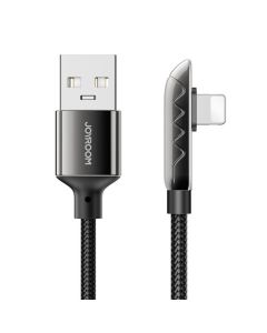 Joyroom S-1230K3 Braided Angled USB to Lightning Cable 2.4A 1.2m Καλώδιο Φόρτισης - Black