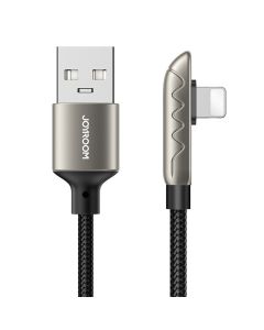 Joyroom S-1230K3 Braided Angled USB to Lightning Cable 2.4A 1.2m Καλώδιο Φόρτισης - Silver
