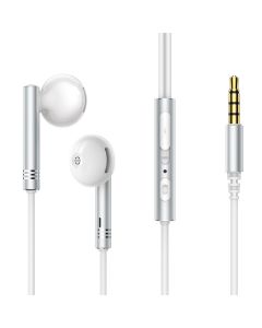 Joyroom JR-EW06 Wired Earphones Ακουστικά 3.5mm Mini Jack με Μικρόφωνο - Silver / White