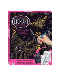 Hinkler Kaleidoscope Etch Art Mini Kit: Butterflies and Bees Βιβλίο Ζωγραφικής