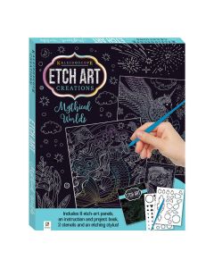 Hinkler Kaleidoscope Etch Art Mini Kit: Mythical Worlds Βιβλίο Ζωγραφικής