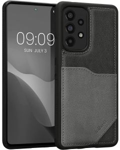 Kalibri Faux Leather Case with Card Slot Σκληρή Θήκη (59489.22) Grey / Light Grey (Samsung Galaxy A53 5G)