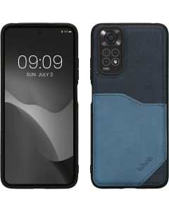 Kalibri Faux Leather Case with Card Slot Σκληρή Θήκη (59151.17) Dark Blue / Light Blue (Xiaomi Redmi Note 11 / 11S 4G)