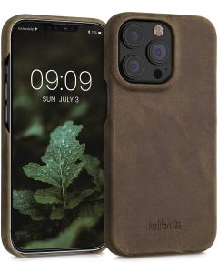 Kalibri Leather Hard Case Δερμάτινη Θήκη (56415.05) Brown (iPhone 13 Pro)