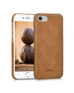 Kalibri Leather Hard Case Δερμάτινη Θήκη (39345.83) Cognac (iPhone 7 / 8 / SE 2020 / 2022)