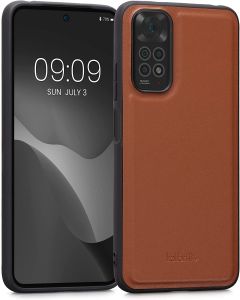 Kalibri Leather Hard Case Δερμάτινη Θήκη (58779.29) Orange (Xiaomi Redmi Note 11 / 11S 4G)