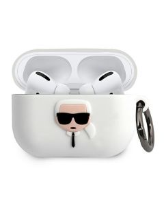 Karl Lagerfeld KLACAPSILGLWH Silicone Airpods Pro Case Θήκη Σιλικόνης για Airpods Pro - White