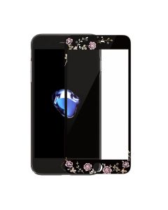 KAUARO Full Face Curved 9H Tempered Glass Black With Strass (iPhone 7 / 8 / SE 2020 / 2022)