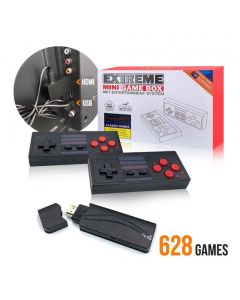 Extreme Mini Game Box (628 Games) 8-Bit Entertainment System HDMI with Wireless Pads