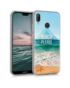 KWmobile Θήκη Σιλικόνης Slim Fit Silicone Case (44889.06) Beach Please (Huawei P20 Lite)