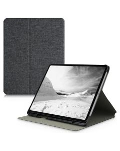 KWmobile Fabric Slim Book Case Stand (54767.01) Dark Grey (iPad Air 13'' 6 2024 / iPad Pro 12.9 2018 - 2022)