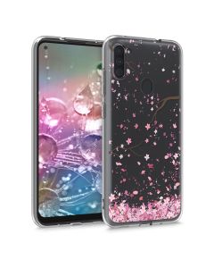KWmobile Slim Fit Gel Case Cherry Blossoms (52175.02) Θήκη Σιλικόνης Διάφανη / Ροζ (Samsung Galaxy A11)