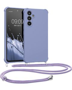 KWmobile Crossbody Silicone Case with Neck Cord Lanyard Strap (60805.108) Lavender (Samsung Galaxy A54 5G)