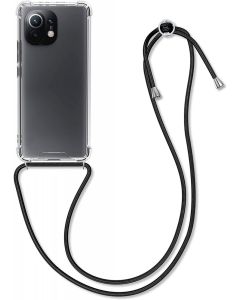 KWmobile Crossbody Silicone Case with Black Neck Cord Lanyard Strap (54448.01) Διάφανη (Xiaomi Mi 11)