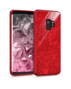 KWmobile Glass TPU Case (45572.09) Red Pattern (Samsung Galaxy S9)