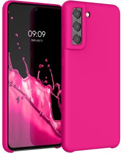 KWmobile Hard Rubber Case Θήκη Σιλικόνης (55487.77) Neon Pink (Samsung Galaxy S21 FE 5G)