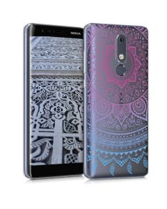 KWmobile Slim Fit Gel Case Indian Sun (45403.01) Θήκη Σιλικόνης  Ροζ / Διάφανο (Nokia 5.1 2018)
