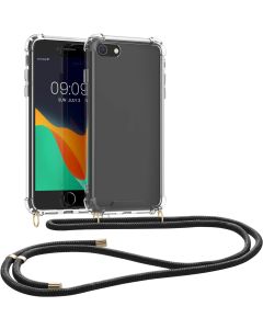 KWmobile Crossbody Silicone Case with Black Neck Cord Lanyard Strap (47247.03) Διάφανη (iPhone 7 / 8 / SE 2020 / 2022)