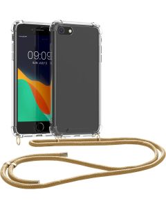 KWmobile Crossbody Silicone Case with Gold Neck Cord Lanyard Strap (47247.21) Διάφανη (iPhone 7 / 8 / SE 2020 / 2022)