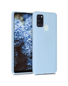 KWmobile TPU Silicone Case (52494.58) Light Blue Matte (Samsung Galaxy A21s)
