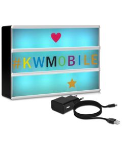 KWmobile Led Cinema Light Box Multicolor (47062.01) Φωτεινός Πίνακας Διαστάσεων A6 (252 Black & Multicolor Letters)