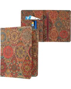 KWmobile Cork Passport Holder with Card Slots (59561.01) Θήκη Διαβατηρίου με Υποδοχές για Κάρτες Ornament Mandala - MT63783