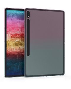 KWmobile TPU Silicone Case (52922.01) Dark Pink / Blue / Transparent (Samsung Galaxy Tab S7 Plus 12.4 / S8 Plus 12.4)