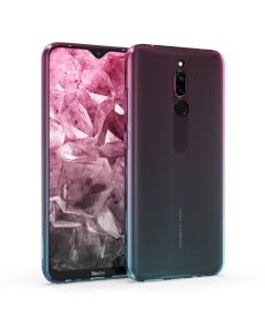 KWmobile TPU Silicone Case (51275.01) Dark Pink / Blue / Transparent (Xiaomi Redmi 8)