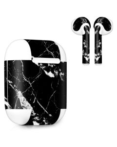 KWmobile Set of Stickers Αυτοκόλλητα για τα Apple AirPods (44530.03) Marble Black White
