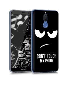 KWmobile Slim Fit Gel Case Don't touch my phone (43292.02) Θήκη Σιλικόνης Μαύρη (Huawei Mate 10 Lite)