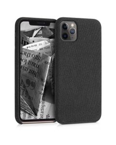 KWmobile TPU and Fabric Case (49804.19) Canvas Dark Grey (iPhone 11 Pro)