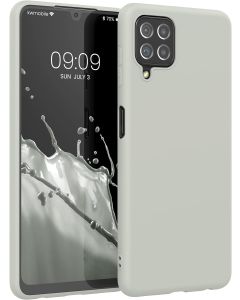 KWmobile TPU Silicone Case (55493.70) Light Grey Matte (Samsung Galaxy A22 4G)