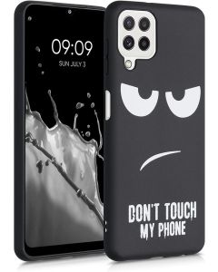 KWmobile TPU Silicone Case (55497.01) Don't Touch my Phone (Samsung Galaxy A22 4G)