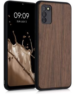 KWmobile Wooden Case (54665.18) Θήκη Ξύλινη Dark Brown (Samsung Galaxy A02s)
