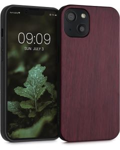 KWmobile Wooden Case (55954.20) Θήκη Ξύλινη Dark Red (iPhone 13)