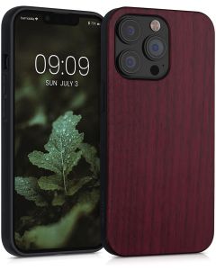 KWmobile Wooden Case (55968.20) Θήκη Ξύλινη Dark Red (iPhone 13 Pro)