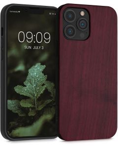 KWmobile Wooden Case (55981.20) Θήκη Ξύλινη Dark Red (iPhone 13 Pro Max)