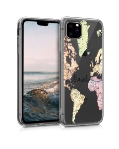 KWmobile Slim Fit Gel Case World Map Travel (49794.02) Θήκη Σιλικόνης Διάφανη (iPhone 11 Pro Max)