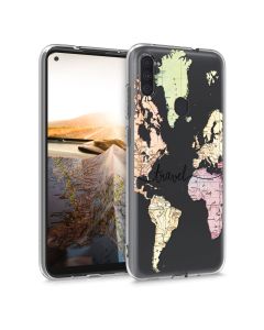 KWmobile Slim Fit Gel Case World Map Travel (52175.01) Θήκη Σιλικόνης Διάφανη (Samsung Galaxy A11)