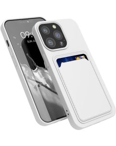 KWmobile TPU Silicone Case with Card Holder Slot (55969.02) White (iPhone 13 Pro)