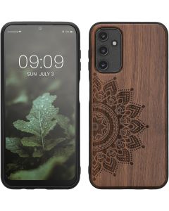 KWmobile Wooden Case Rising Sun (60817.02) Θήκη Ξύλινη Dark Brown (Samsung Galaxy A14 4G / 5G)