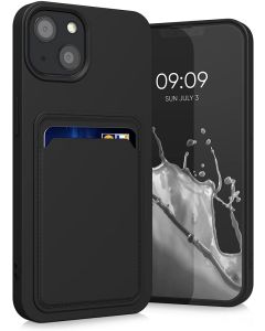 KWmobile TPU Silicone Case with Card Holder Slot (55955.01) Black (iPhone 13)