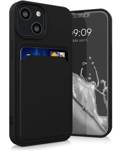 KWmobile TPU Silicone Case with Card Holder Slot (55938.01) Black (iPhone 13 Mini)