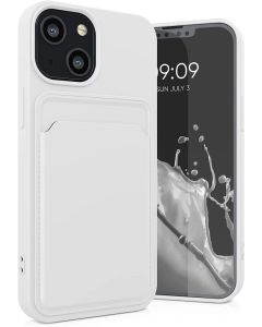 KWmobile TPU Silicone Case with Card Holder Slot (55938.02) White (iPhone 13 Mini)