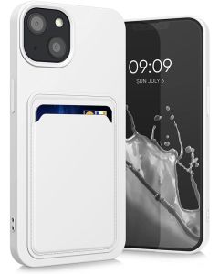 KWmobile TPU Silicone Case with Card Holder Slot (55955.02) White (iPhone 13)